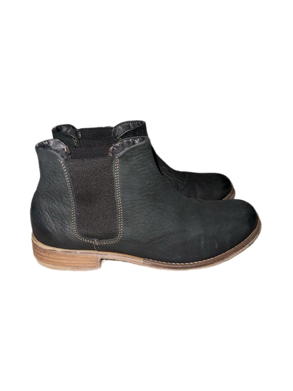 Josef Seibel 97 Black Leather Chelsea Ankle Booties size 8US 39EU
